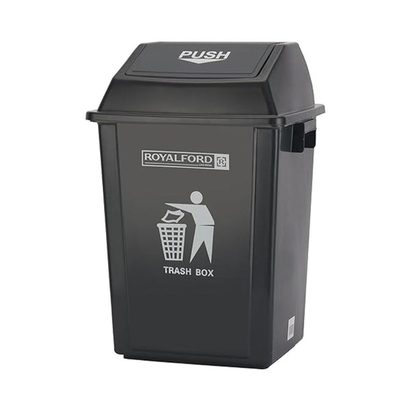 صناديق النفايات ذات الغطاء القابل للطي من رويال فورد  Royalford Flip Top Waste Bins Large With Swing Lid ...