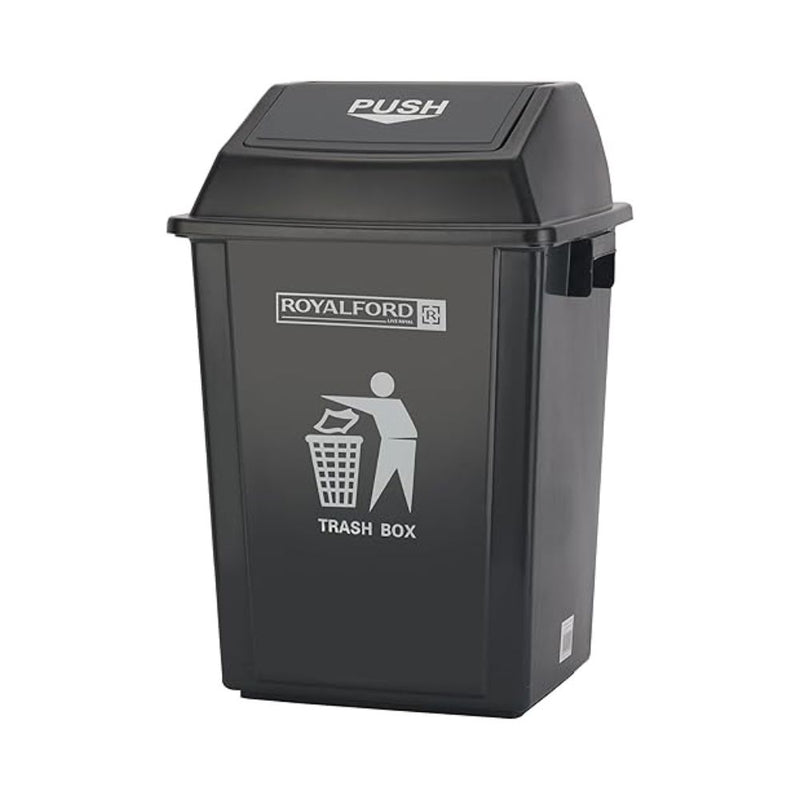 صناديق النفايات ذات الغطاء القابل للطي من رويال فورد  Royalford Flip Top Waste Bins Large With Swing Lid ...