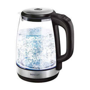 غلاية ماء أسود زجاج 2 لتر إنارة مؤشر 2200 واط سنكور SWK 2090BK Sencor Glass Water Kettle Black 2L Light Indicator 2200W SWK 2090BK