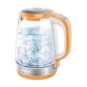 غلاية ماء برتقالي زجاج 2 لتر إنارة مؤشر 2200 واط سنكور SWK 2193OR Sencor Glass Water Kettle Orange 2L Light Indicator 2200W SWK 2193OR