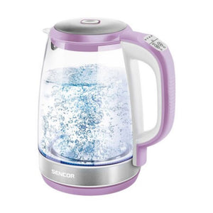 غلاية ماء بنفسجي فاتح زجاج 2 لتر إنارة مؤشر 2200 واط سنكور SWK 2198RS Sencor Glass Water Kettle Light Purple 2L Light Indicator 2200W SWK 2198RS