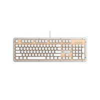  لوحة مفاتيح ميكانيكية سلكية بإضاءة خلفية عتيقة من خشب القيقب  Azio Retro Classic USB (Maple)- Wired Backlit Vintage Maple Wood Mechanical Keyboard for PC (MK-RETRO-W-02-US)