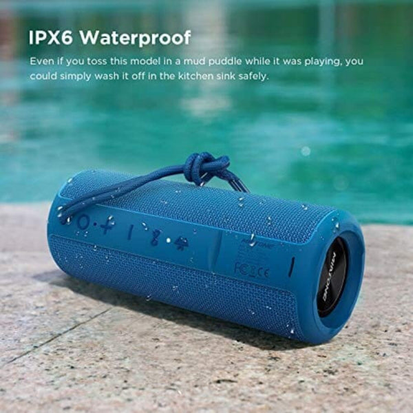 سماعات بلوتوث لاسلكية خارجية محمولة مقاومة للماء MIATONE Outdoor Portable Bluetooth Speakers Wireless Speaker Waterproof - Blue