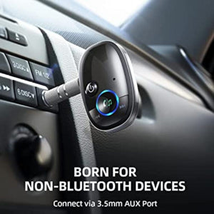 محول للسيارة AINOPE Bluetooth Aux Adapter for Car, Upgraded 6.0 Blue Tooth Adapter for Car iPhone 3.5mm Aux Input/Home Stereo/Wired Headphones/Hands-Free Calls Bluetooth Transmitter Noise Canceling Enhanced Mic