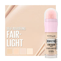 مكياج مايبيلين 4 في 1 جلو - برايمر وكونسيلر وهايلايتر وكريم بي بي Maybelline New York Instant Age Rewind Instant Perfector 4-In-1 Glow Makeup - Primer, Concealer, Highlighter and BB Cream in 1, Fair/Light, 0.68 fl oz