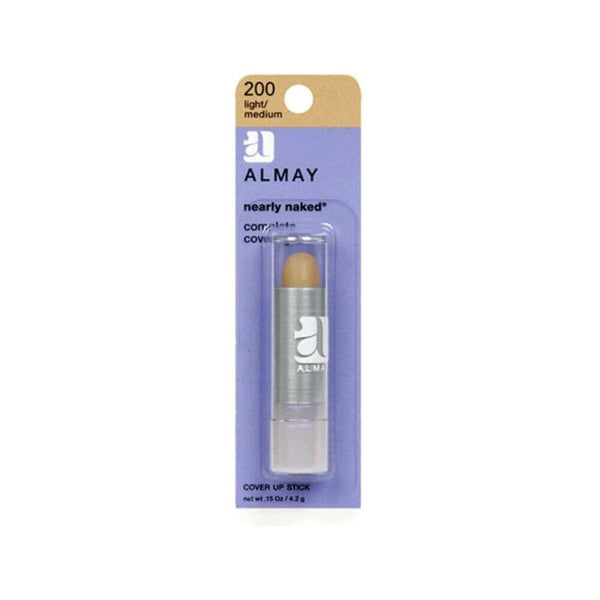 عصا تغطية خفيفة من ألماي تقريبًا ناكيد/متوسطة Almay Nearly Naked Cover Up Stick, Light/Medium 200, 0.15 Ounce Package