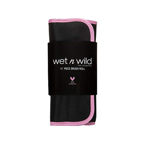 طقم مكياج من ويت ان وايلد براش رول مجموعة 17 قطعة Makeup Brush Set By Wet n Wild Brush Roll 17 Piece Collection