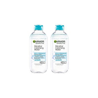 ماء ميسيلار للماكياج المضاد للماء ومنظف الوجه ومزيل المكياج Garnier SkinActive Micellar Water For Waterproof Makeup, Facial Cleanser & Makeup Remover, 13.5 Fl Oz (400mL), 2 Count (Packaging May Vary)