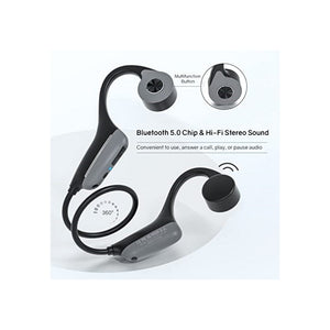 سماعات أذن مقاومة للماء ELIBOM Bone Conduction Headphones, Waterproof Open-Ear Headphones, 9+Hours Music & Call, Wireless Bluetooth Earphones with mic, 25g Sports Headset, Arm Bag Included