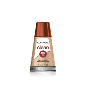 كريم أساس مكياج نظيف من كوفرجيرل COVERGIRL Clean Makeup Foundation Ivory 105, 1 oz (Pack of 2)