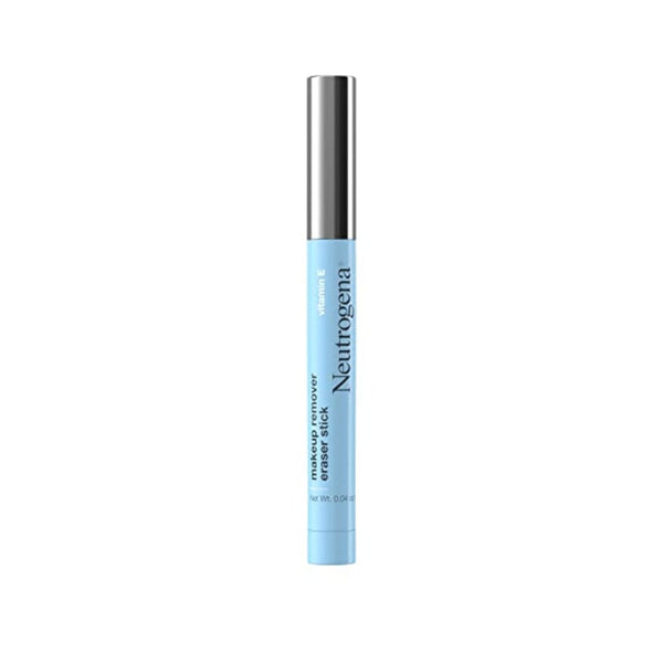 عصا ممحاة مزيل المكياج من نيوتروجينا مع فيتامين E Neutrogena Makeup Remover Eraser Stick with Vitamin E, Easy-to Use & Travel-Friendly Makeup Removing Gel Pen for On-the-Go Touch-Ups of Stray or Smudged Eyeliner, Lipstick, & More, 0.04 oz