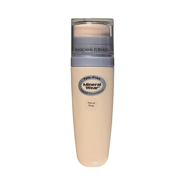 كريم أساس سائل معدني خال من التلك فيزيشنز فورميولا وير بيج طبيعي Physicians Formula Mineral Wear Talc-Free Mineral Liquid Foundation, Natural Beige, 1 Ounce