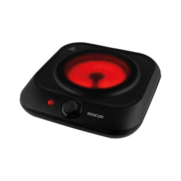 طباخ كهربائي عين 1 سيراميك 1200 واط سنكور SCP 1763BK Sencor Electric Cooker 1 Ceramic Burner 1200W
