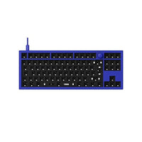 لوحة مفاتيح ميكانيكية مخصصة سلكية Keychron Q3 Barebone ISO Knob Version, QMK/VIA Wired Custom Mechanical Keyboard, Full Aluminum Hot-swappable Tenkeyless Layout Double-Gasket DIY Kit, Programmable Macro for Mac Windows Linux - Blue