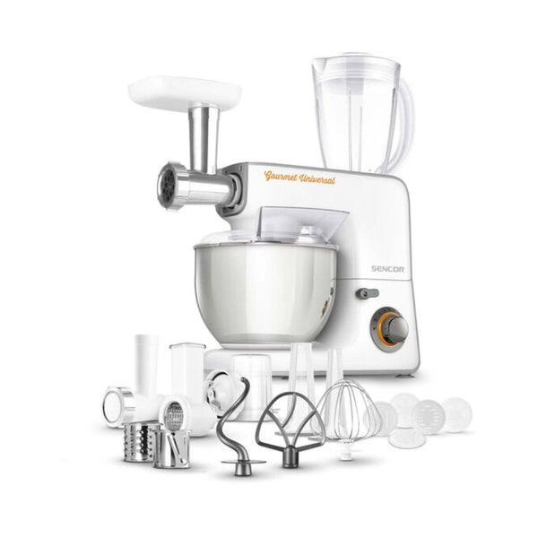 عجانة 18 ملحق 5.5 لتر سنكور STM 3700WH Sencor Stand Mixer 18 Attachments 5.5L