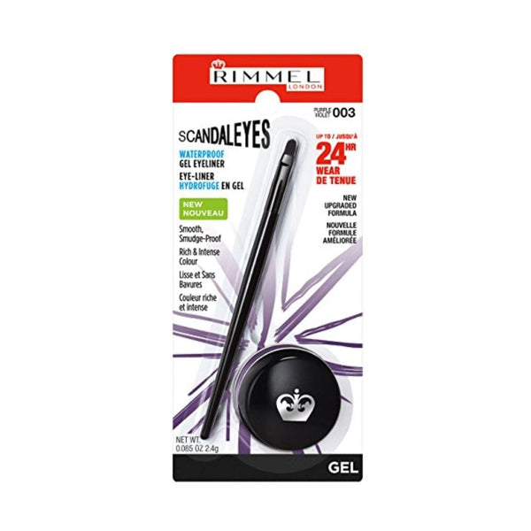 قلم تحديد العيون جل ريميل سكاندال آيز المقاوم للماء Rimmel Scandaleyes Waterproof Gel Eyeliner, Purple, 0.1 Fluid Ounce