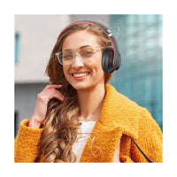 سماعات بلوتوث لاسلكية فوق الأذن Glynzak Wireless Bluetooth Headphones Over Ear 65H Playtime HiFi Stereo Headset with Microphone and 6EQ Modes Foldable Bluetooth V5.3 Headphones for Travel Smartphone Computer Laptop