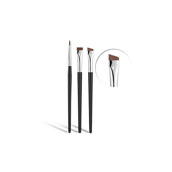 فرشاة تحديد العيون بزاوية رفيعة Fine Angled Eyeliner Brush, JASSINS Ultra thin Precision Eye Liner Makeup Brushes Set, Fine Point Eyeliner Brush, Synthetic Bristles Eye Makeup Tool (3 Pcs)