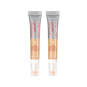 خافي عيوب البشرة يدوم طويلاً من ريميل Rimmel Lasting Finish Breathable Concealer, Light, 0.23 Fl Oz, 2 Count (Pack of 1)