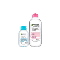 ماء ميسيلار منظف لجميع أنواع البشرة Garnier SkinActive Micellar Cleansing Water, For All Skin Types, 13.5 fl oz + Micellar Cleansing Water, For Waterproof Makeup, 3.4 fl oz