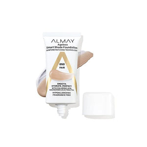 كريم أساس مضاد للشيخوخة من ألماي Almay Anti-Aging Foundation, Smart Shade Face Makeup with Hyaluronic Acid, Niacinamide, Vitamin C & E, Hypoallergenic-Fragrance Free, 050 Fair, 1 Fl Oz (Pack of 1)