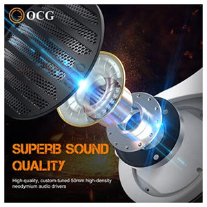 سماعة رأس لاسلكية للألعاب OCG Wireless Gaming Headset, Bluetooth Headphones with Microphone 2.4GHz USB Connection for PC, PS5,Smartphone,MacBook,Notebook,Tablet 50mm Drivers Gamer Wireless Headsets