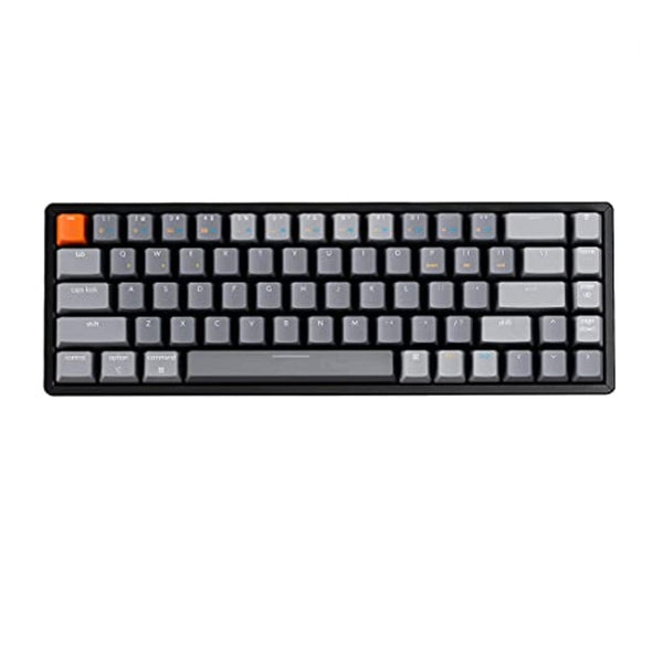 لوحة مفاتيح ميكانيكية لاسلكية للألعاب تعمل بالبلوتوث Keychron K6 68-Key Wireless Bluetooth/USB Wired Gaming Mechanical Keyboard, Compact 65% Layout RGB LED Backlit N-Key Rollover Aluminum Frame for Mac Windows, Gateron G Pro Red Switch