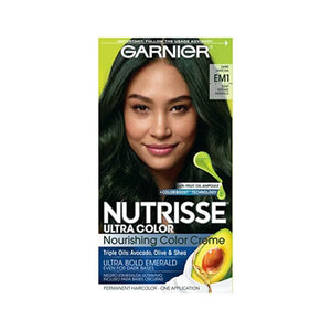 غارنييه صبغة شعر نوتريس كريم صبغة مغذية فائقة اللون Garnier Hair Color Nutrisse Ultra Color Nourishing Hair Color Creme, Dark Matcha Em1, 1 Count