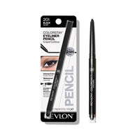 قلم كحل من ريفلون كولورستاي مكياج العيون مع مبراة مدمجة Pencil Eyeliner by Revlon, ColorStay Eye Makeup with Built-in Sharpener, Waterproof, Smudgeproof, Longwearing with Ultra-Fine Tip, 201 Black, 0.01 Ounce