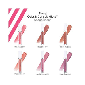 ملمع شفاه مرطب من ألماي Almay Hydrating Lip Gloss, Soft Natural Colors, Prebiotic Complex, Hyaluronic Filling-Sphere Technology, 400 Peachy Sky, 0.1 fl oz.