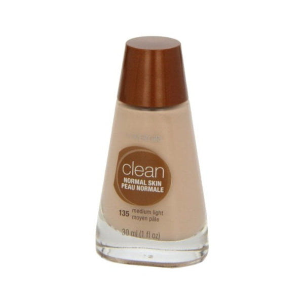 كوفر جيرل - مكياج سائل نظيف CoverGirl Clean Liquid Makeup, Medium Light 135, 1.0-Ounce Bottles (Pack of 2)