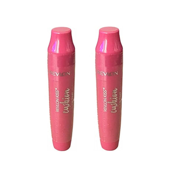 مجموعة من قطعتين ريفلون كيس وسادة للشفاه وردي إيرل 220 Pack of 2 Revlon Kiss Cushion Lip Tint, Pink Irl 220