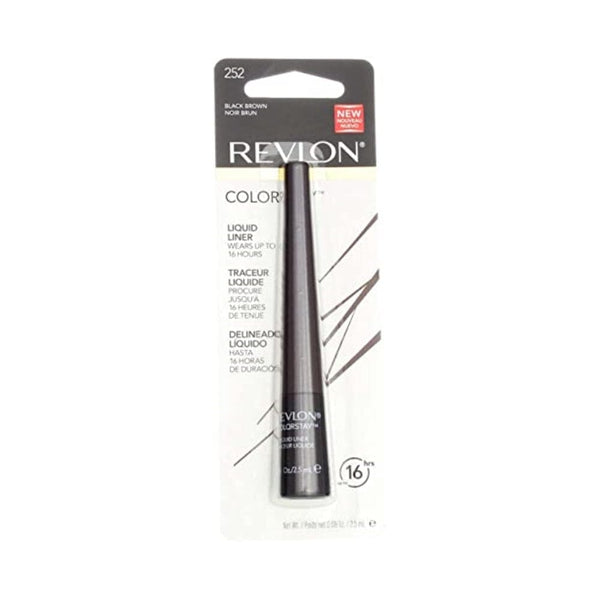 ريفلون كولور ستاي محدد عيون سائل مكياج اسود - بني Revlon ColorStay Liquid Liner Eye Makeup, Black-Brown [252], 0.08 oz (Pack of 4)