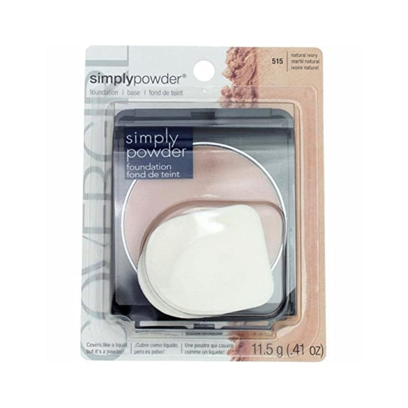 كريم أساس كوفر جيرل سيمبلي باودر CoverGirl Simply Powder Foundation, Natural Ivory [515] 0.41 oz (Pack of 3)