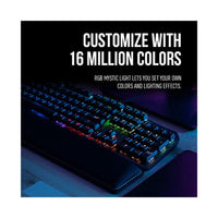 لوحة مفاتيح ميكانيكية للألعاب MSI Vigor GK50 Elite LL Mechanical Gaming Keyboard - Kailh Blue Switches (Clicky), Ergonomic Keycaps, Brushed Metal Finish, Anti-Slip Base, Per-Key RGB Mystic Light, USB 2.0 - Full-Sized