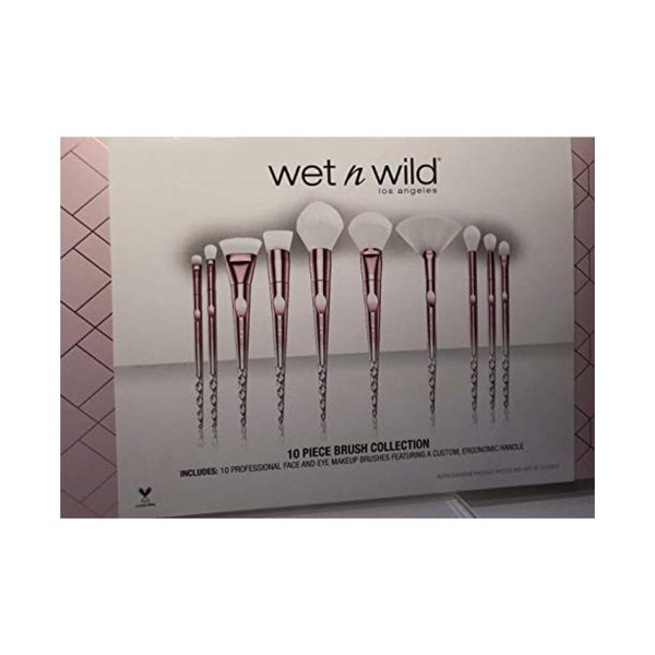مجموعة فرش من ويت ان وايلد مكونة من 10 قطع بمقابض احترافية مريحة Wet n Wild 10 Piece Brush Collection Professional Ergonomic Handles