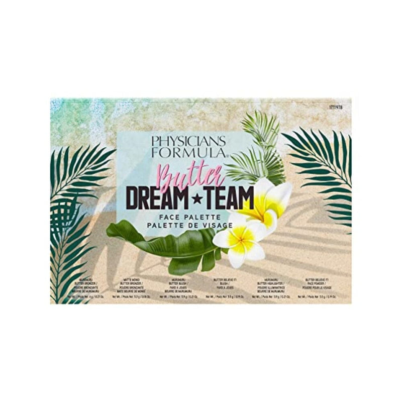 مجموعة هدايا فيزيشنز فورميولا باتر دريم تيم باليت مكياج برونزر بلاش بودرة الوجه Physicians Formula Butter Dream Team Palette Makeup Gift Set, Bronzer, Blush, Face Powder, Dermatologist Approved