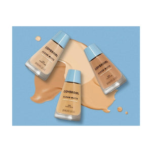 كريم أساس سائل كلين مات من كوفرجيرل COVERGIRL Clean Matte Liquid Foundation Classic Ivory, 1 oz (packaging may vary), Liquid Foundation, Matte Foundation, Lightweight Foundation, Moisturizing Foundation, Water Based Foundation