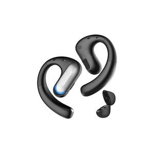 سماعات أذن مفتوحة للتوصيل بالهواء OpenRock Pro by Oneodio Open Ear Air Conduction Headphones, 46 Hour Bluetooth 5.2 Wireless Earbuds for Android & iPhone, TubeBass™ Sound, Adjustable Ear Hook IPX5 Waterproof for Running Sports(Balck)