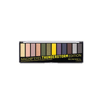 لوحة ظلال العيون ماجنيفي آيز من ريميل لندن Rimmel London Magnif'Eyes Eyeshadow Palette, 12 Shades, Blendable Formula, Versatile, 010, Thunderstorm, 0.5oz