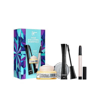 مجموعة هدايا آي تي كوزماتيكس الأساسية التي تحبينها IT Cosmetics Your Eye-Loving Essentials Gift Set – 3-Piece Makeup + Skincare Kit – Includes Moisturizing Eye Cream, Brightening Eyeshadow Stick & Volumizing Black Mascara – Full Size Favorites