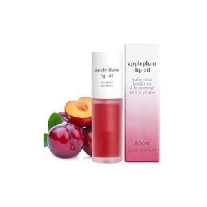 زيت الشفاه نوني الكوري - بلبلوم | مع زيت بذور التفاح NOONI Korean Lip Oil - Appleplum | with Apple Seed Oil, Lip Stain, Gift, Moisturizing, Glowing, Revitalizing, and Tinting for Dry Lips, 0.12 Fl Oz (Deep Purple)