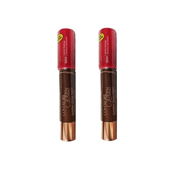 عبوة من 2 بلسم ملمع كوين جامبو Pack of 2 CoverGirl Queen Jumbo Gloss Balm, Electric Flamingo Q820