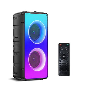 مكبرات صوت بلوتوث Bluetooth Speakers, 60W(80W Peak) Portable Loud Wireless Stereo Speaker with Rich Bass, Bluetooth 5.0, FM Radio, Colorful Lights, TWS Pairing, 10000mAh Battery, Outdoor Speaker for Home Party Gifts