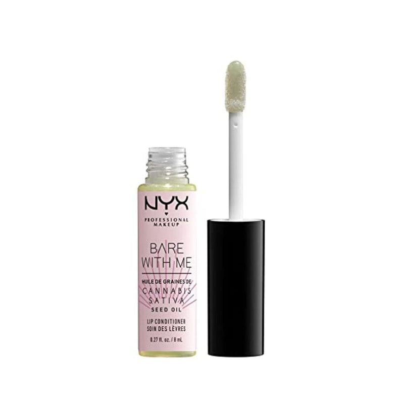 مكياج احترافي لمعان الشفاه بزيت بذور القنب ساتيفا NYX PROFESSIONAL MAKEUP Bare With Me Cannabis Sativa Seed Oil Lip Conditioner Gloss