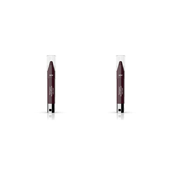 نيوتروجينا عصا ملونة مويستشر سموث للشفاه Neutrogena MoistureSmooth Color Stick for Lips, Moisturizing and Conditioning Lipstick with a Balm-Like Formula, Nourishing Shea Butter and Fruit Extracts, 180 Deep Plum, 011 oz (Pack of 2)