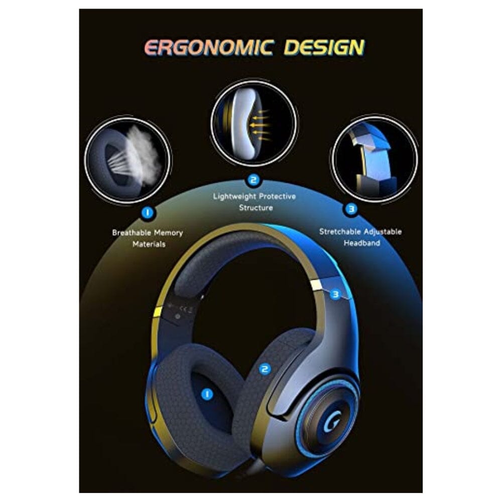 KAPEYDESI Wireless Gaming Headset 2.4