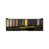 لوحة ظلال العيون ماجنيفي آيز من ريميل لندن Rimmel London Magnif'Eyes Eyeshadow Palette, 12 Shades, Blendable Formula, Versatile, 010, Thunderstorm, 0.5oz