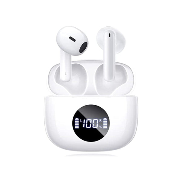 سماعات أذن ستريو تعمل باللمس مع ميكروفون للهواتف المحمولة OLATOO Wireless Earbuds, Bluetooth 5.3 Headphones with Charging Case, Touch Control in-Ear Stereo Earphones with Mic for Android/iOS Cellphone, Sweatproof Cordless Earphones for Running Workout