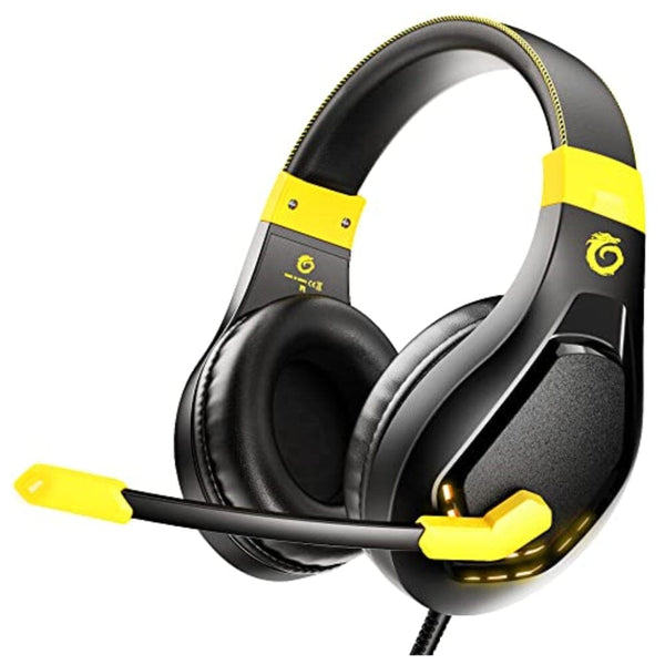 سماعات رأس ميكروفون لإلغاء الضوضاء مع إضاءة VersionTECH. GE003 Gaming Headset, Gamer Headsets for PS4 PC Xbox One PS5 Controller, Noise Cancelling Microphone Headphones with LED Light, Compatible with Laptop Mac Nintendo Switch Xbox